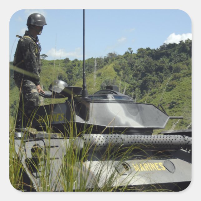 The Philippine Marine Battalion Landing Team Square Sticker (Front)