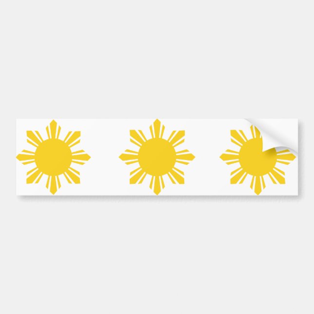 the Philippines   cropped sun, Philippines Bumper Sticker (Front)