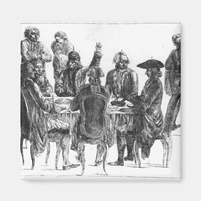 The Philosophers at Supper, c.1750 Magnet (Front)