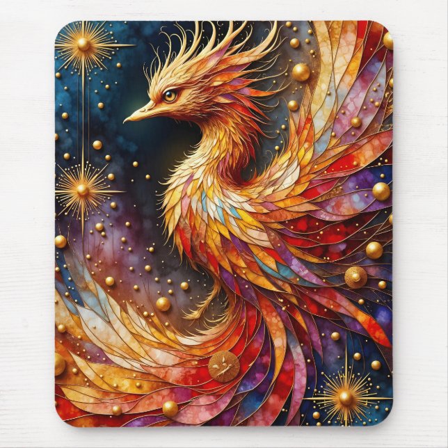 The Phoenix in the Stars Mouse Pad (Front)