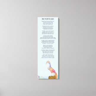 The Phoenix Way Poem on Wrapped Canvas