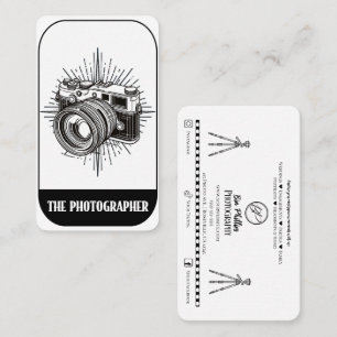 The Photographer Black DSLR Tarot Photography Business Card