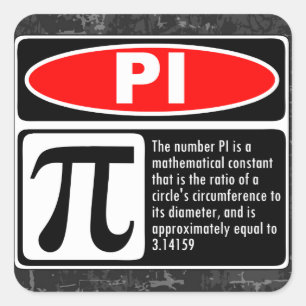 The Pi Explaination Square Sticker