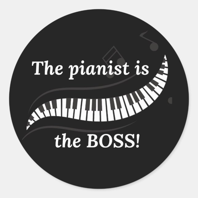 The pianist is the BOSS Stickers (Front)