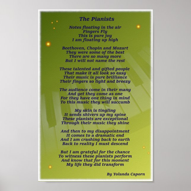 The Pianists Poster (Front)