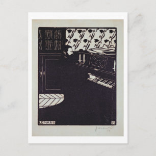 The Piano, 1914 (woodcut) Postcard