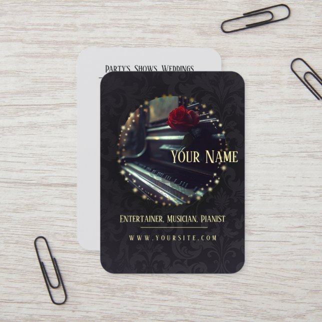 The Piano - Business Card (Front/Back In Situ)