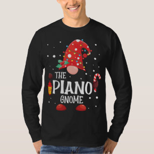 The Piano Gnome Matching Family Christmas Gnome Pa T-Shirt