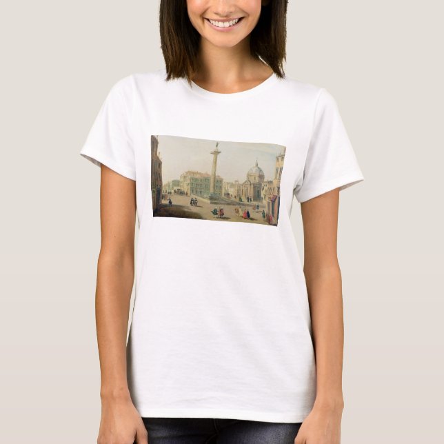 The Piazza Colonna, Rome T-Shirt (Front)