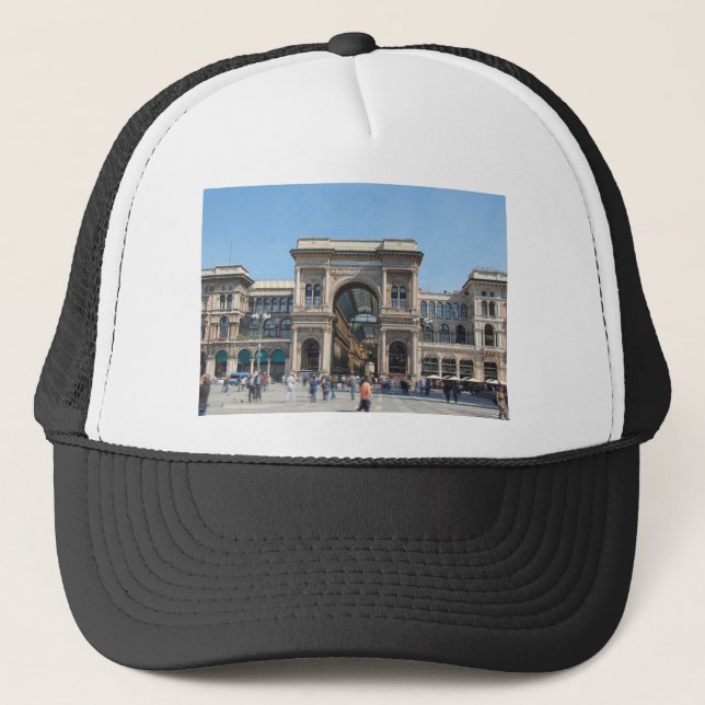 The Piazza Duomo square in Milan, Italy Trucker Hat (Front)