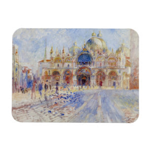 The Piazza San Marco, Venice, 1881 (oil on canvas) Magnet