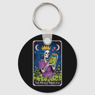 The Pickle Princess Tarot Card Lover Women Girl Key Ring