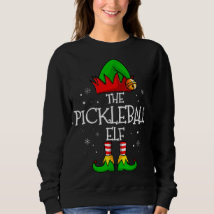 The Pickleball Elf Group Matching Family Christmas Sweatshirt