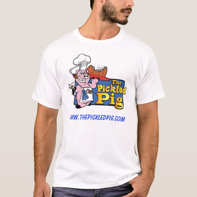The Pickled Pig Basic White T T-Shirt (Front)