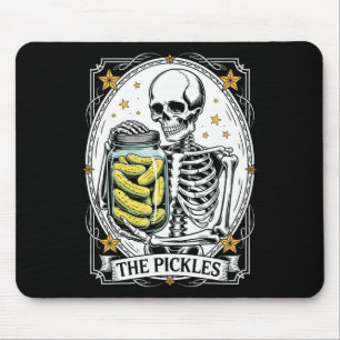 The Pickles Tarot Card Skeleton Canning Season Gar Mouse Pad