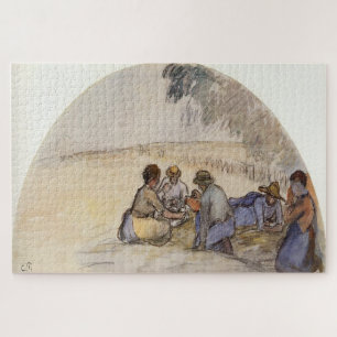 The Picnic (1891) by Camille Pissarro Jigsaw Puzzle