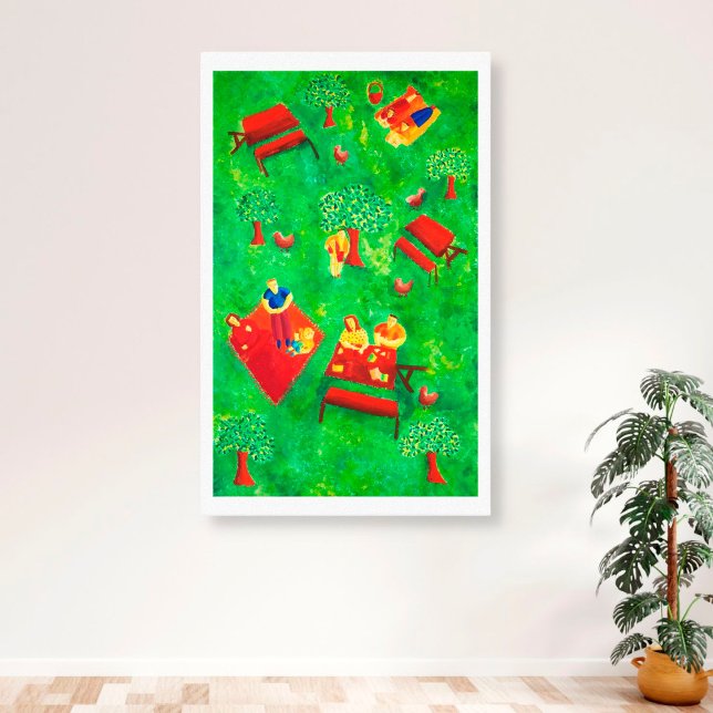 The Picnic Contemporary Modern Art Painting Canvas Print (Creator Uploaded)