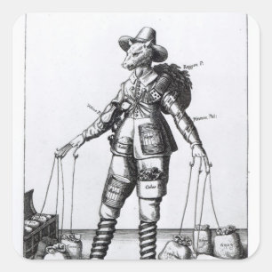 The Picture of Pattenty', c.1641-50 Square Sticker