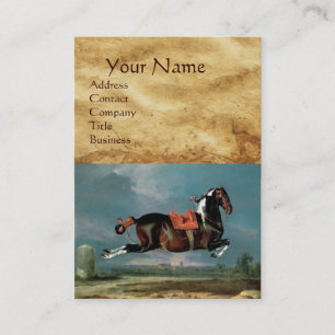 The Piebald Horse "Cehero' Rearing Monogram Business Card