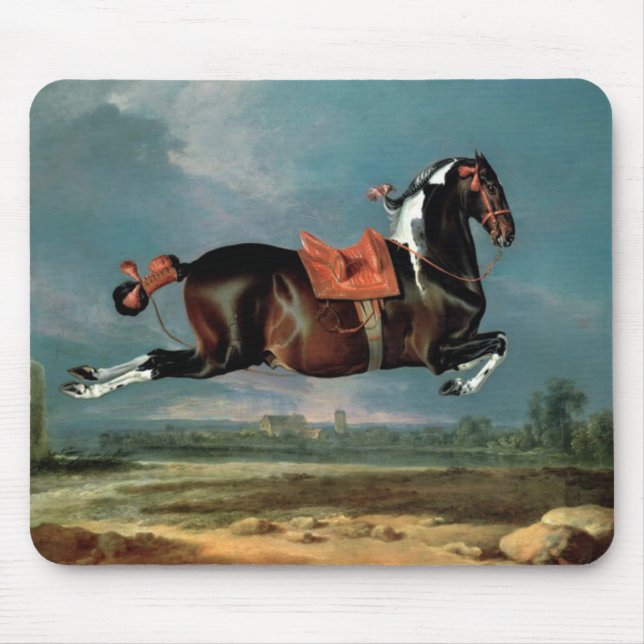 The Piebald Horse "Cehero' Rearing Monogram Mouse Pad (Front)