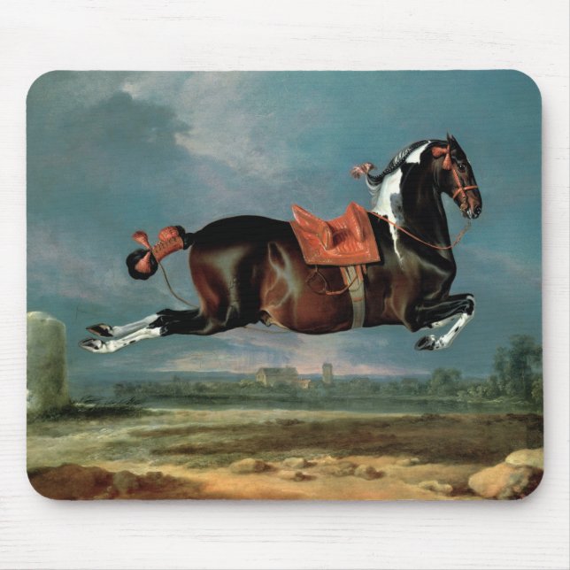 The piebald horse 'Cehero' rearing Mouse Pad (Front)