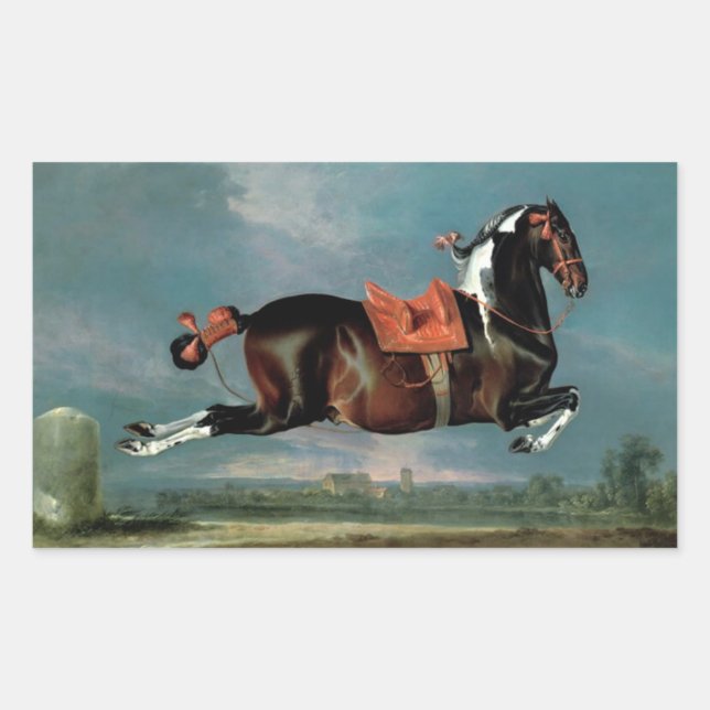 The Piebald Horse "Cehero' Rearing Rectangular Sticker (Front)