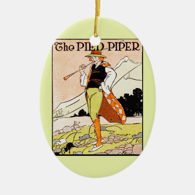The Pied Piper Children's Nursery Ceramic Tree Decoration (Front)
