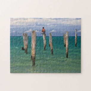 The Pier In Coqueiros Beach In Trancoso Jigsaw Puzzle