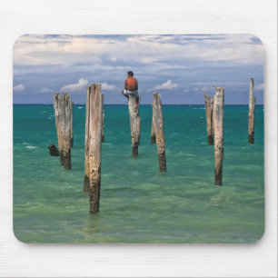 The Pier In Coqueiros Beach In Trancoso Mouse Pad