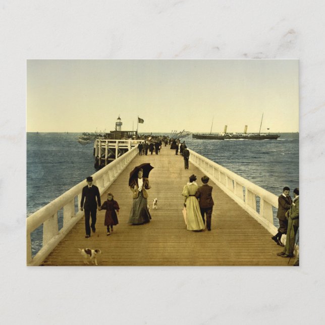 The pier Ostend Belgium Postcard (Front)