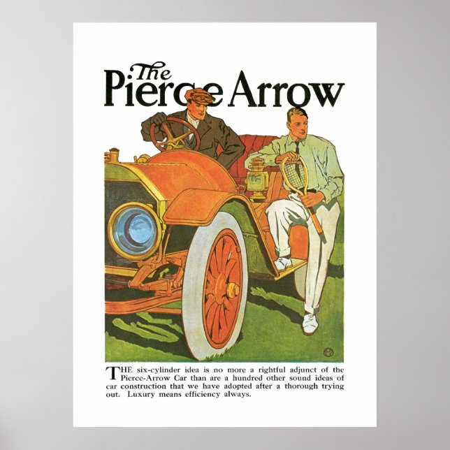 The Pierce Arrow Automobile Vintage Ad Art Poster (Front)