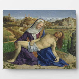 The Pieta, c.1505 (oil on panel) (post 1996 restor Plaque