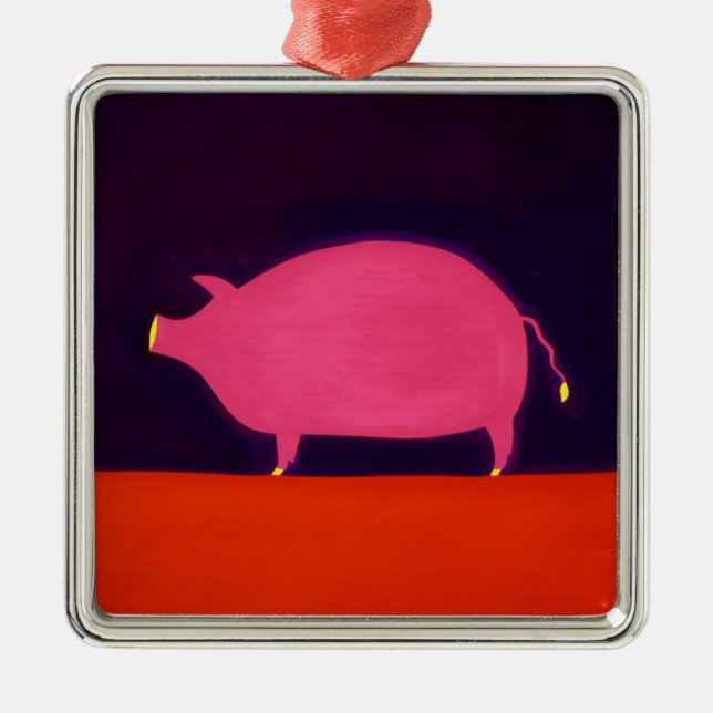 The Pig 1998 Metal Tree Decoration (Front)