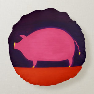 The Pig 1998 Round Cushion