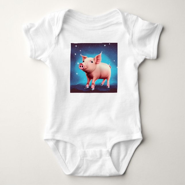 The Pig Baby Bodysuit (Front)