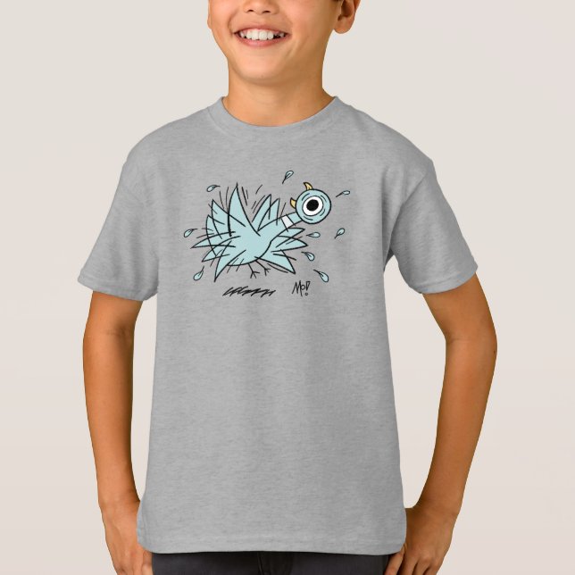 The Pigeon Freakout Kids Heather T-Shirt (Front)