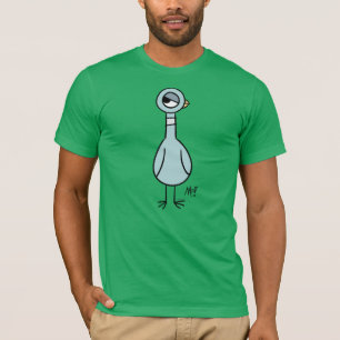 The Pigeon Side Eye Men's Green T-Shirt