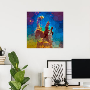 The Pillars of Creation, Nebula of the Eagle, Dots Poster