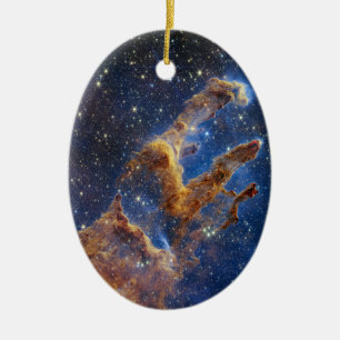 The Pillars of Creation   NIRCam   JWST Ceramic Tree Decoration