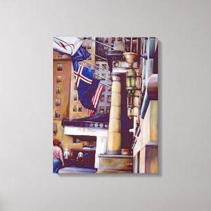 The Pillars Of The Plaza Hotel, New York City Canvas Print