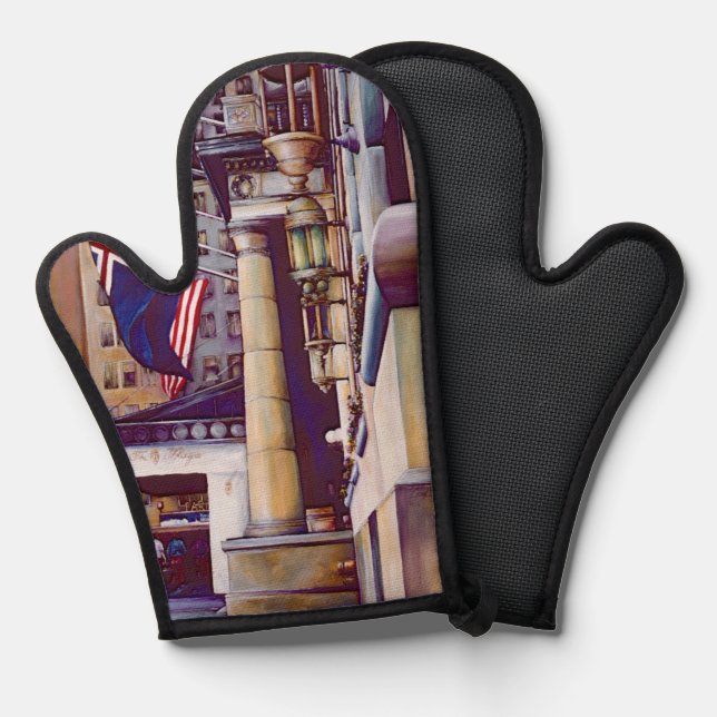 The Pillars of the Plaza Oven Mitt (Front/Back)