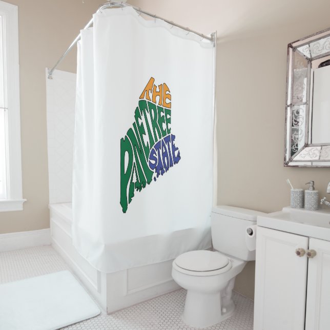 The Pine Tree State - Maine Shower Curtain (In Situ)