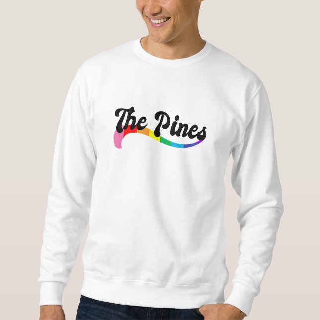 The Pines Fire Island NY rainbow logo LGBTQ pride Sweatshirt (Front)