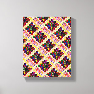 The Pink Abstract art with bright colours Canvas Print