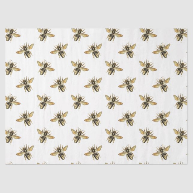 The Pink and Gold Bee Series Design 11 Tissue Paper (Front)