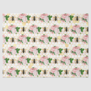 The Pink and Gold Bee Series Design 17 Tissue Pape Tissue Paper