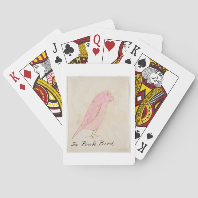 The Pink Bird, from 'Sixteen Drawings of Comic Bir Playing Cards (Back)