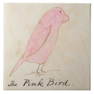 The Pink Bird, from 'Sixteen Drawings of Comic Bir Tile