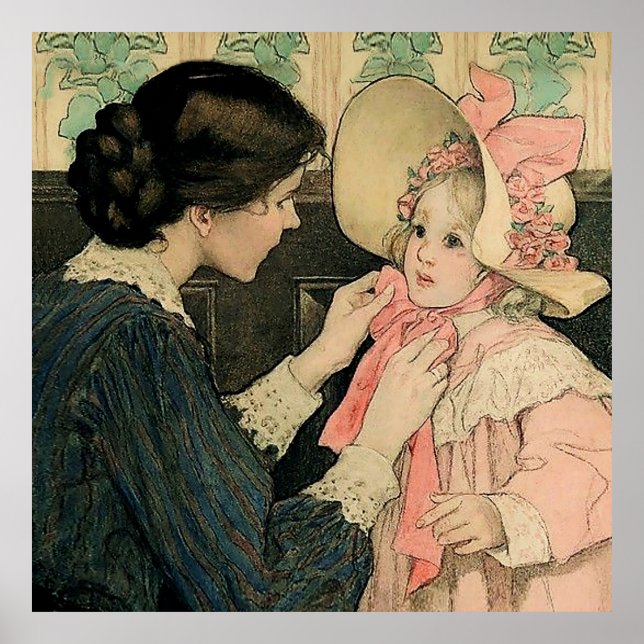 The Pink Bonnet by Jessie Willcox Smith Poster (Front)