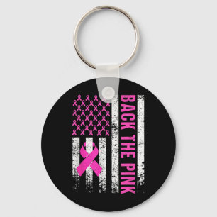 The Pink Breast Cancer Awareness Flag Toddler Wome Key Ring